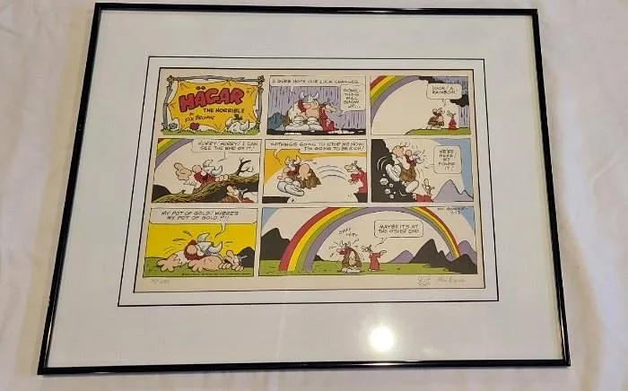 RARE Hagar Comic Strip Signed by Chris Browne Numbered thumbnail