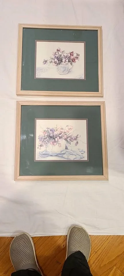 Jody Jensen Framed Prints Set of 2 Pansy Flowers thumbnail