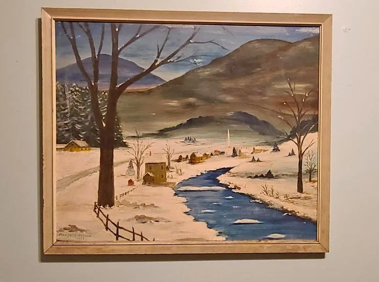 MCM Painting Signed Marjory Redden 1959