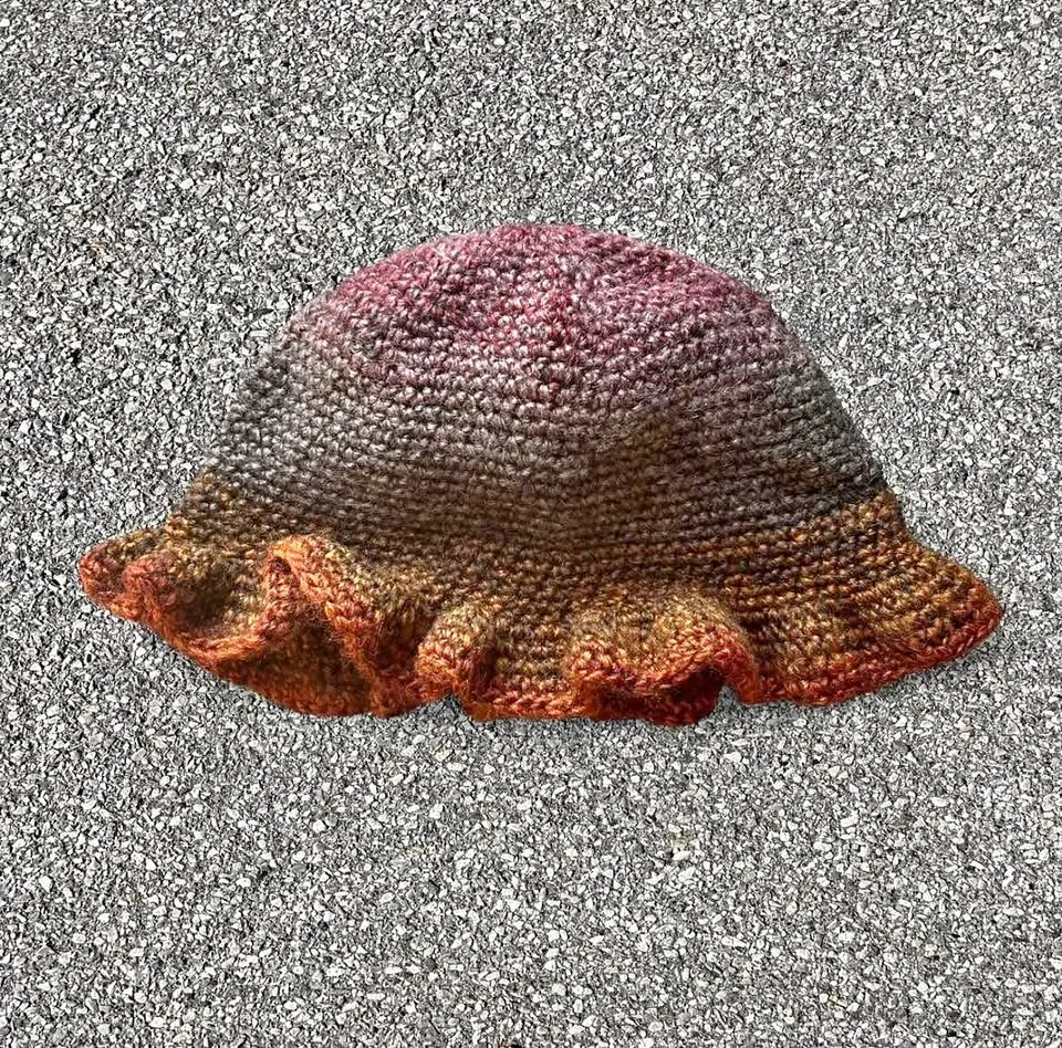 handmade hat in gradient #fall colors thumbnail
