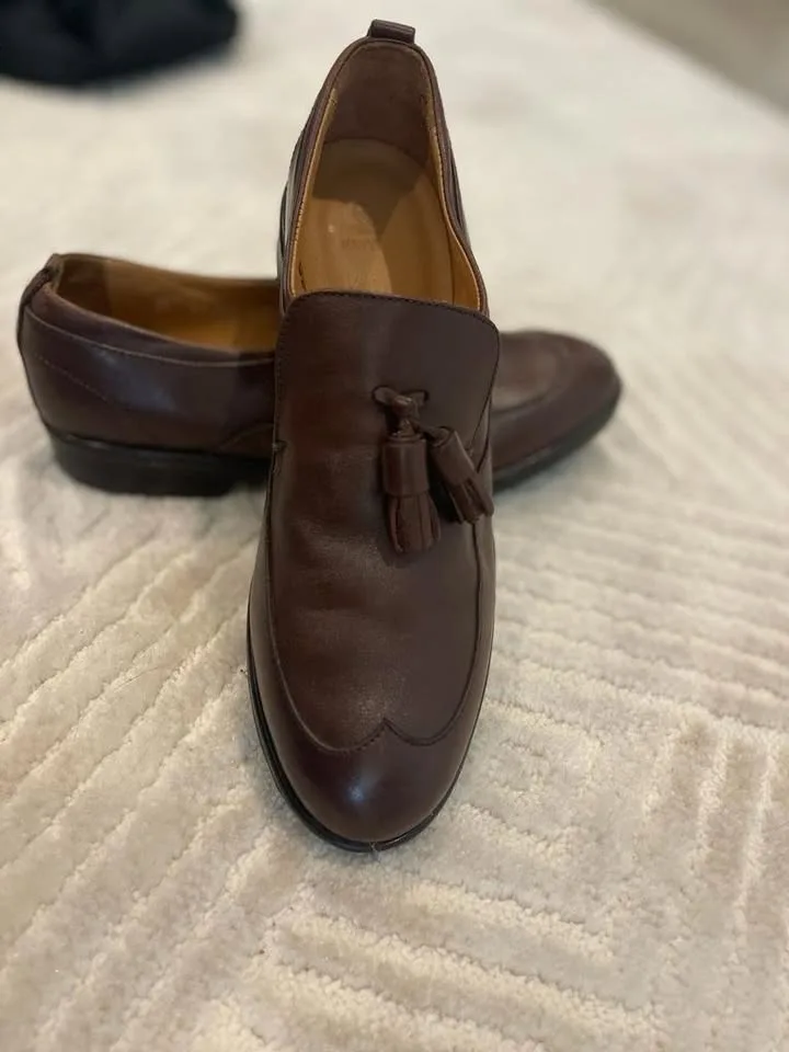 NavyBoot Leather Brown Loafers image indicator(4)