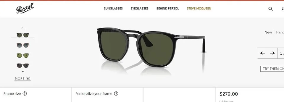 PERSOL Sunglasses image indicator(10)