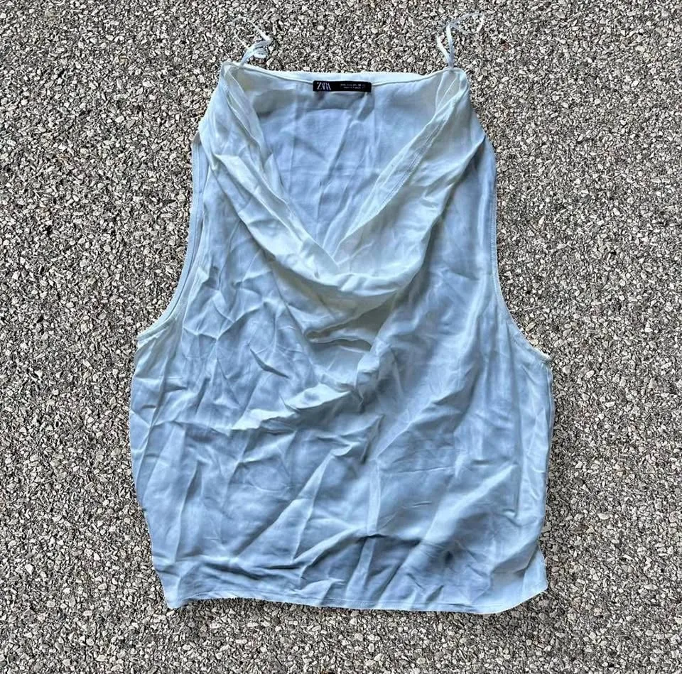 White Zara tank top thumbnail