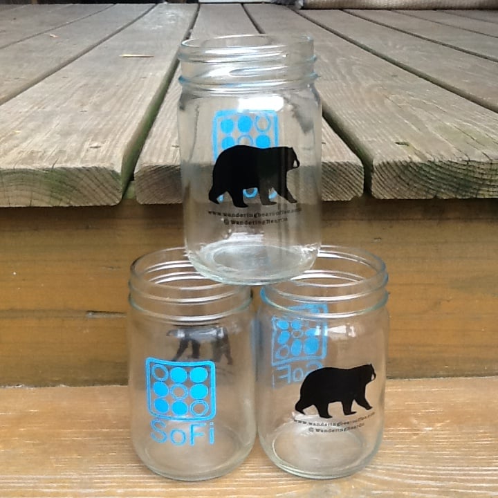 Trio Of SoFi Wandering Bear Coffee Jars - 4.75" Tall - Like New - photo 3