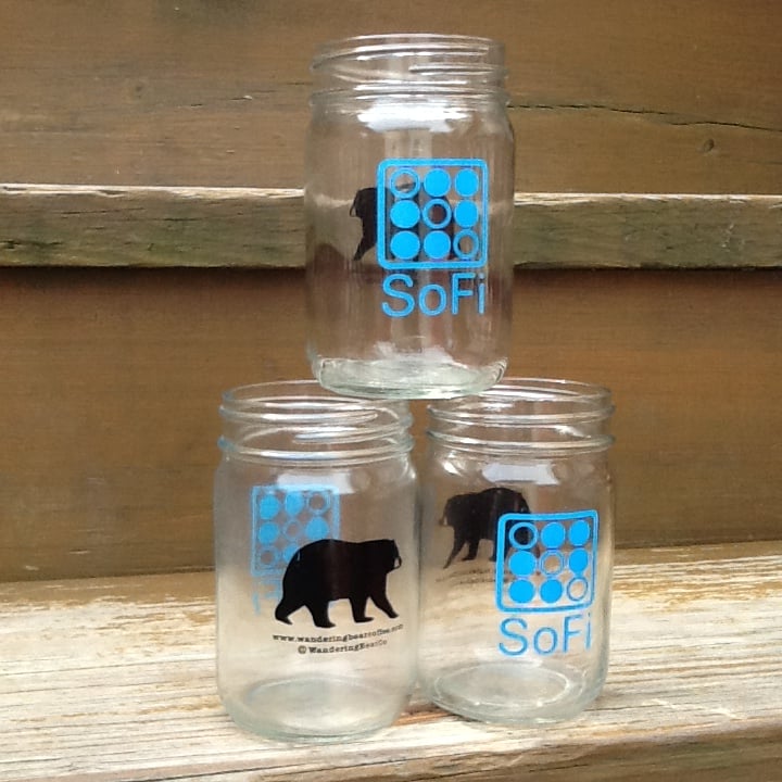Trio Of SoFi Wandering Bear Coffee Jars - 4.75" Tall - Like New - photo 5