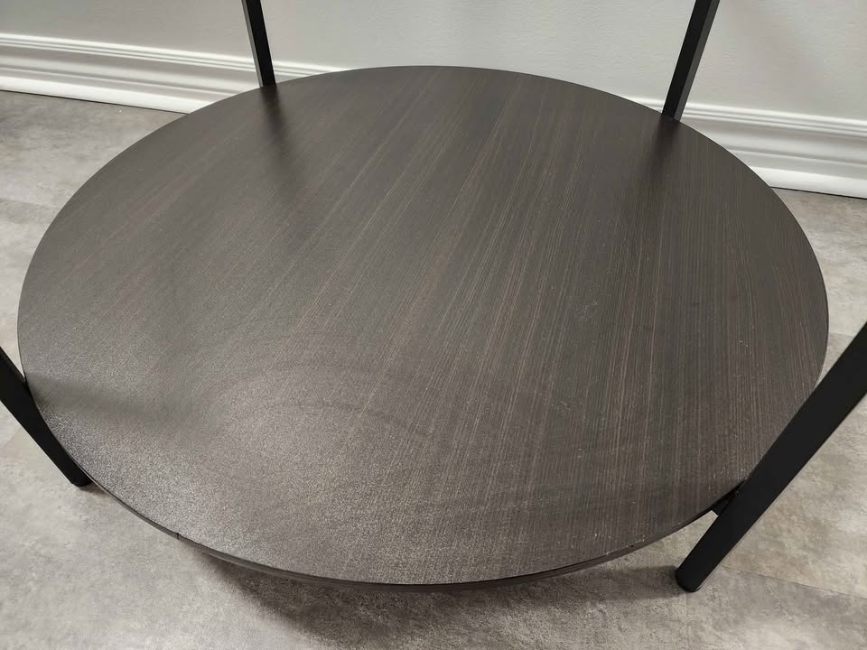 Modern Glass & Wood Side Table – Like New! - photo 3