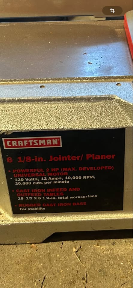 CRAFTSMAN 6 1/8-in. Jointer/ Planer - photo 3