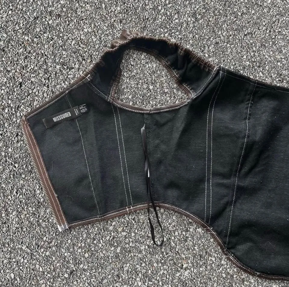 Missguided Faux Leather Corset Top image indicator(2)