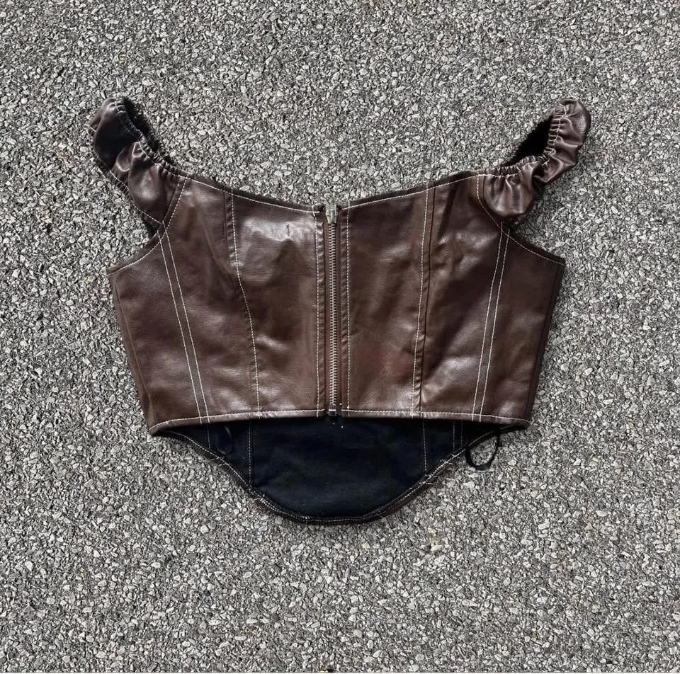Missguided Faux Leather Corset Top image indicator(3)