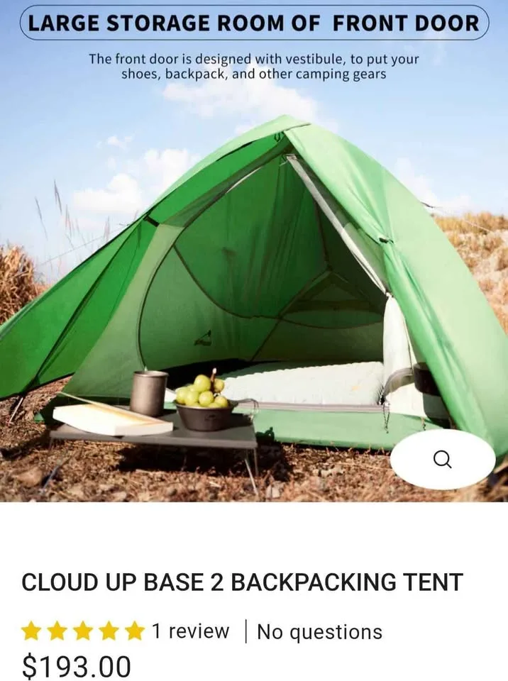 Naturehike cloud up 2 tent image indicator(2)