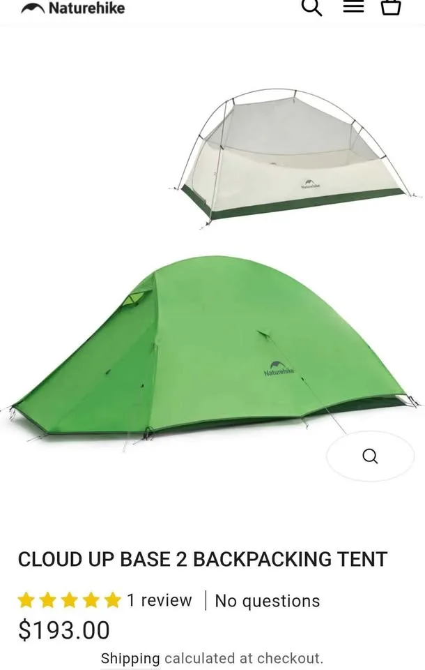 Naturehike cloud up 2 tent image indicator(4)