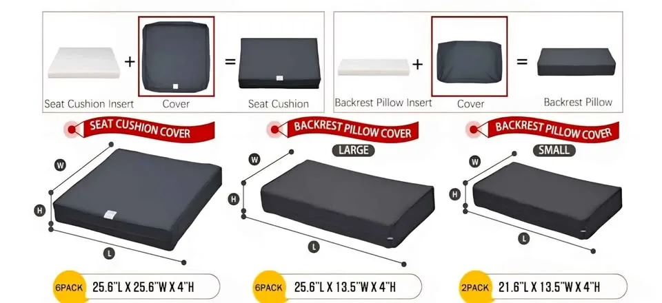Outdoor Seat Cusions Replacement Covers NAVY BLUE COLOR thumbnail