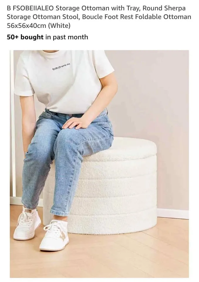 Round Storage Ottoman thumbnail
