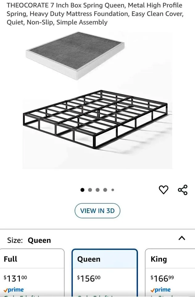 Queen metal box spring thumbnail