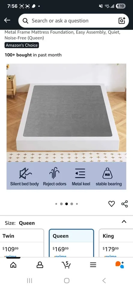 Queen metal box spring image indicator(2)