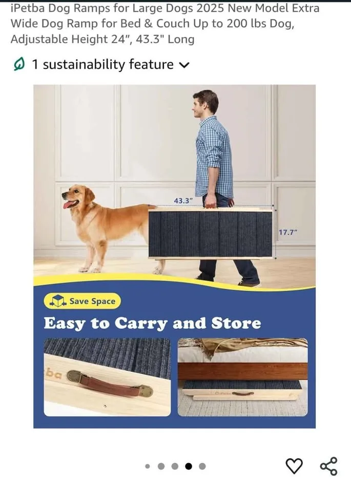 Large Dog ramp 24",43.3" long image indicator(3)