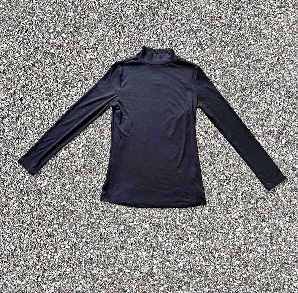 Esmara Black turtleneck long sleeve top thumbnail