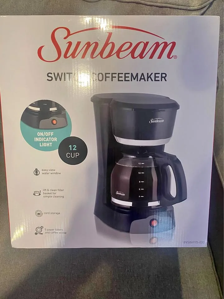 Brand new in box Sunbeam coffee maker thumbnail
