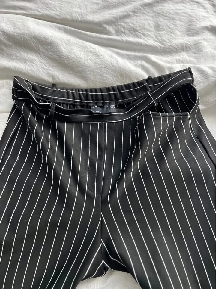 Striped Halloween flares with cut outs ASOS stretchy size 10 image indicator(2)