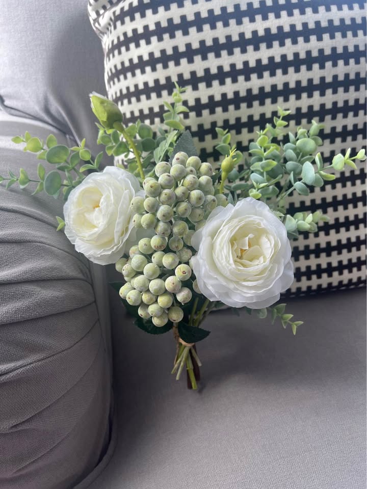 Elegant White Artificial Flowers with Greenery - photo 3