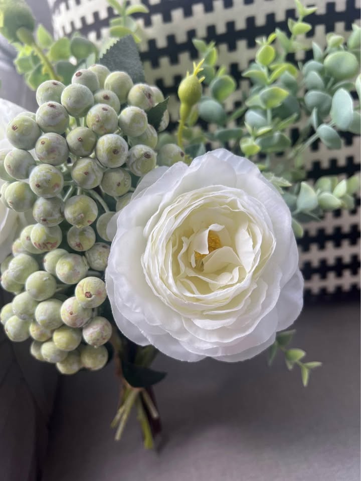 Elegant White Artificial Flowers with Greenery - photo 4