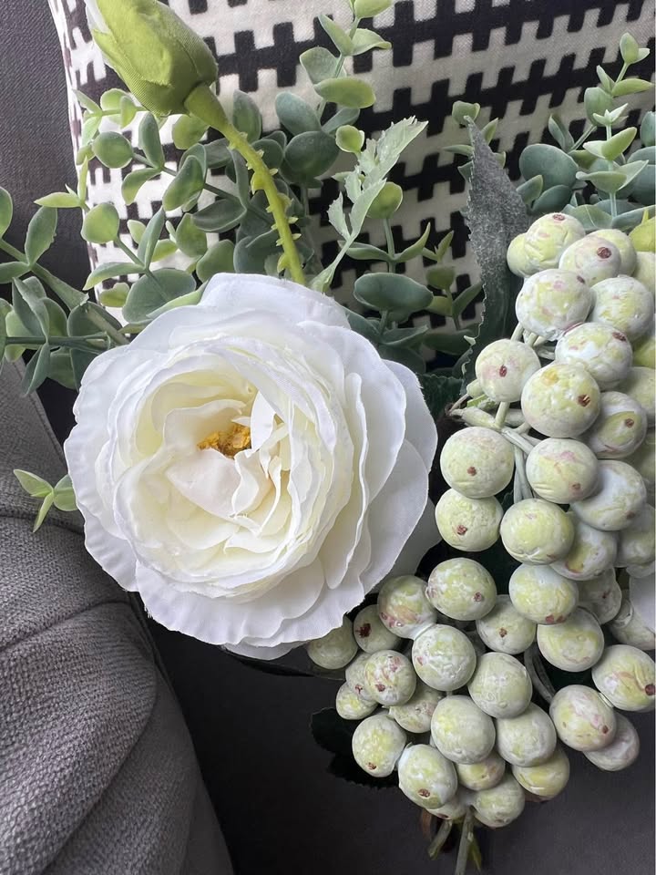 Elegant White Artificial Flowers with Greenery - photo 5
