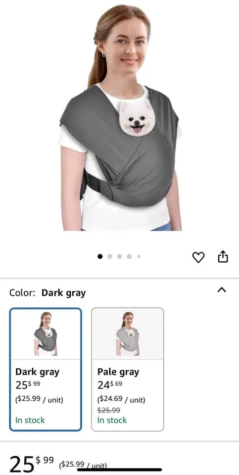 New CUBY Swaddle Carrier for Small Dogs image indicator(4)