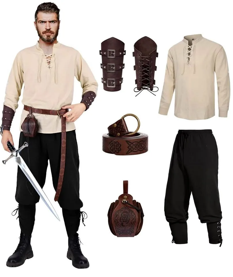 Brand new Men's Renaissance Halloween Costume Set -XL thumbnail