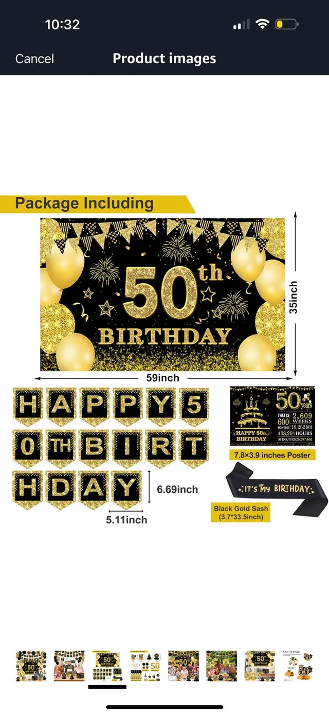 50th birthday decorations thumbnail