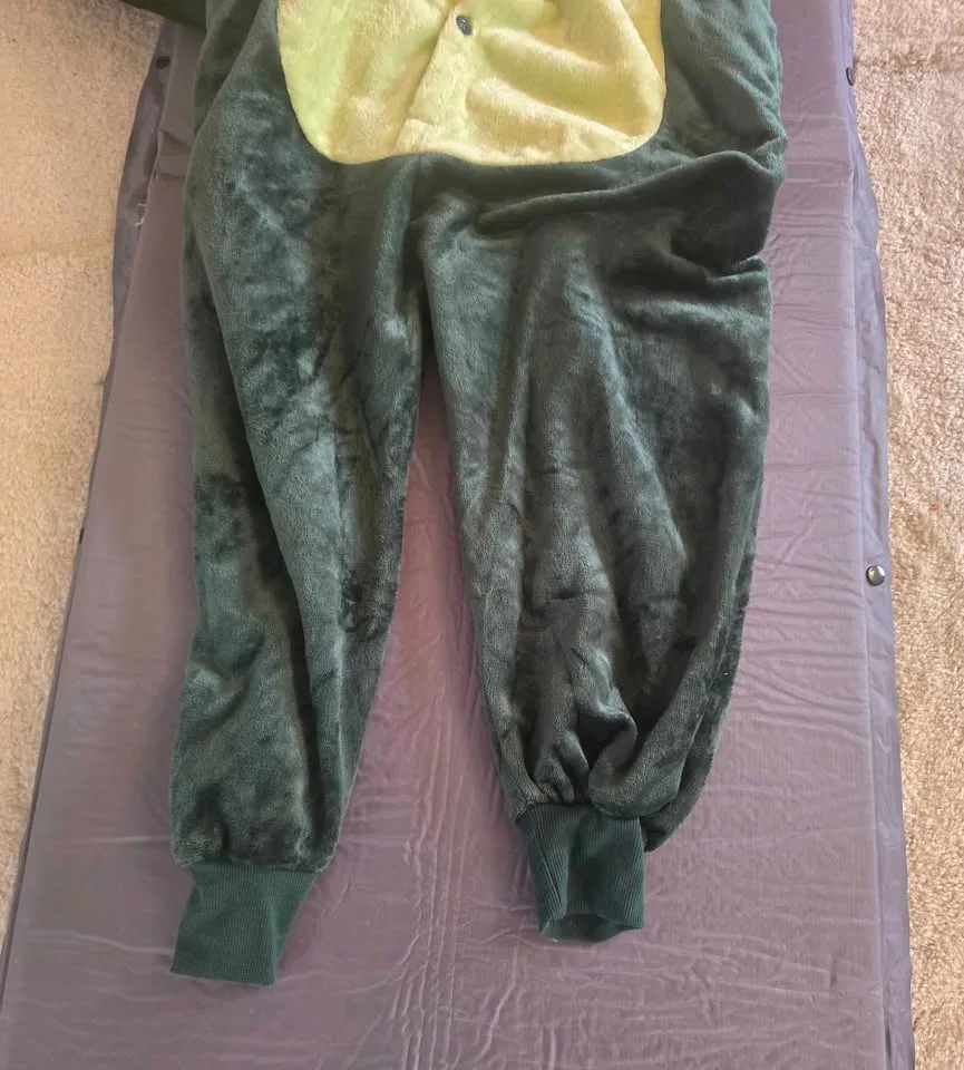 Brand New Dinosaur Onesie Pajama Costume – Size S 🦖💚 image indicator(5)