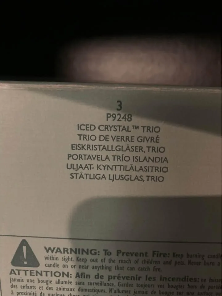 Iced Crystal Partlite Trio Candle Holder image indicator(3)