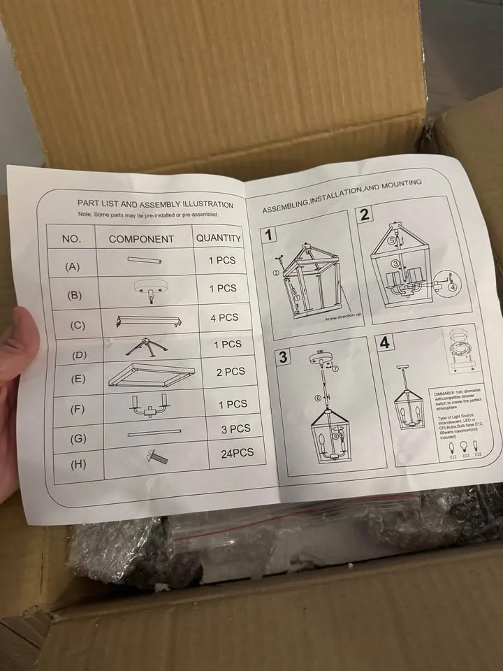 4 Light Farmhouse Chandelier image indicator(5)