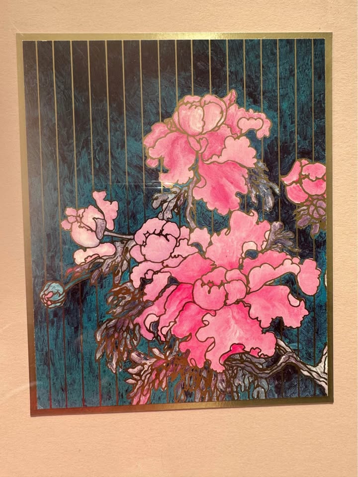 Kinder-Harris peonies style 2, wall art, gold frame - photo 2