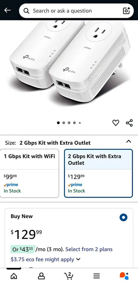 TP-Link Powerline Network Extender Kit thumbnail