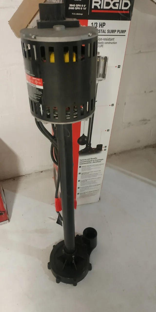 New Ridgid 1/3 hp pedestal sump pump image indicator(4)