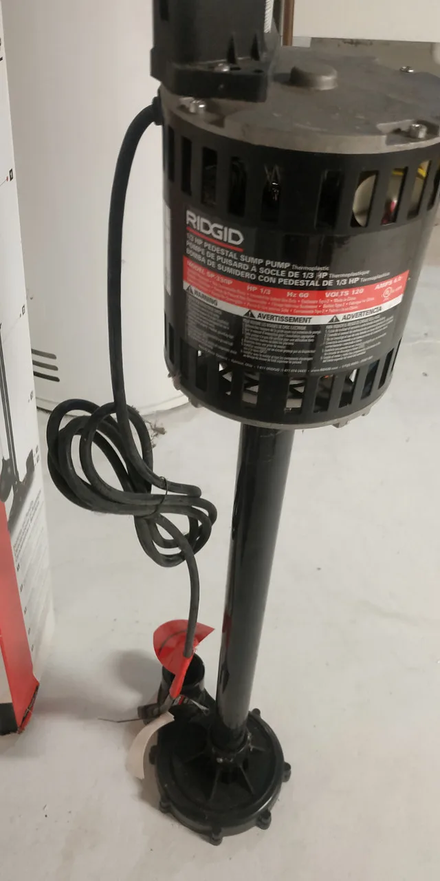 New Ridgid 1/3 hp pedestal sump pump image indicator(5)