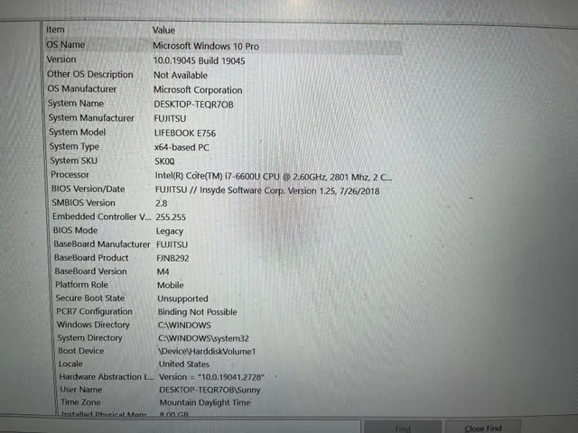 Fujisu Lifebook E756 laptop image indicator(2)