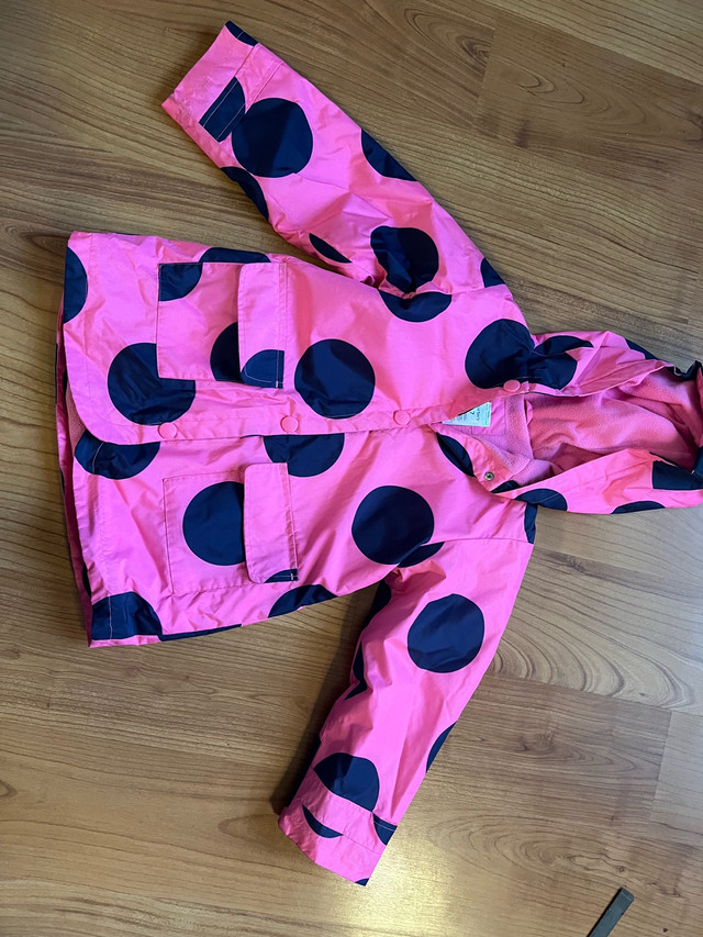 kids rain jacket coat - pink size 7