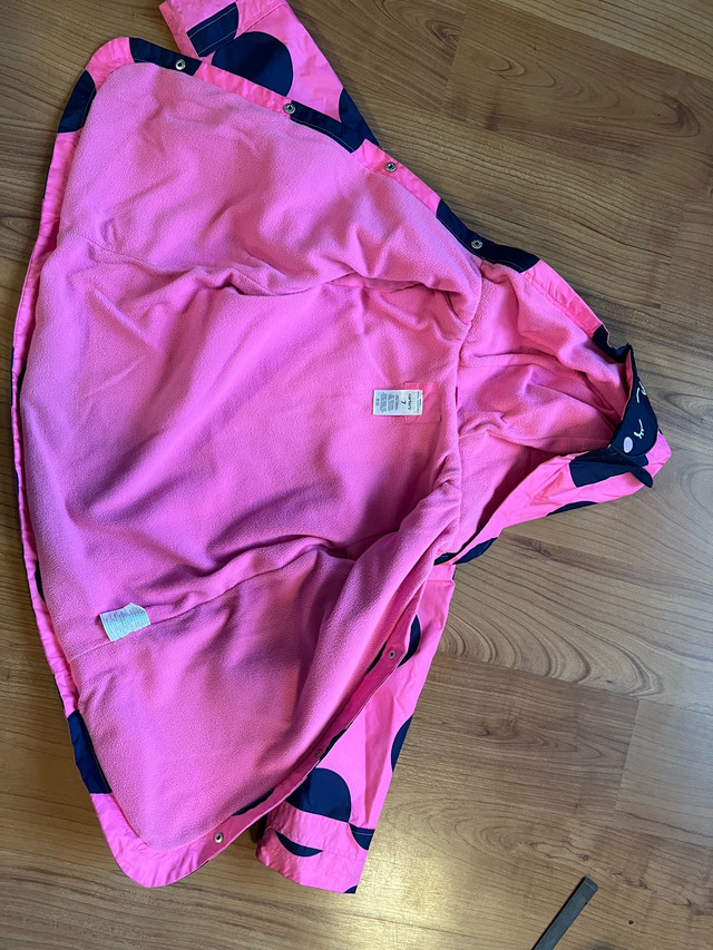 kids rain jacket coat - pink size 7 - photo 2