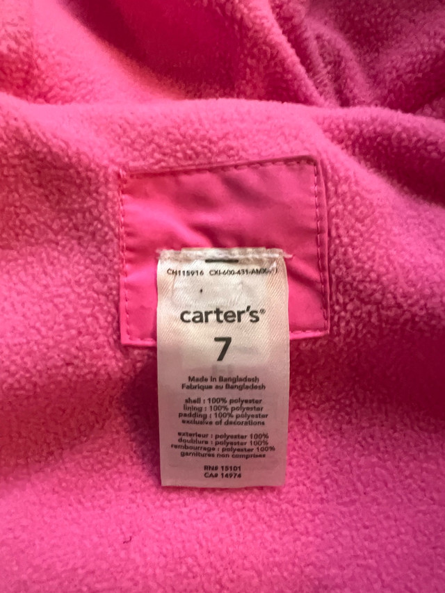 kids rain jacket coat - pink size 7 - photo 3