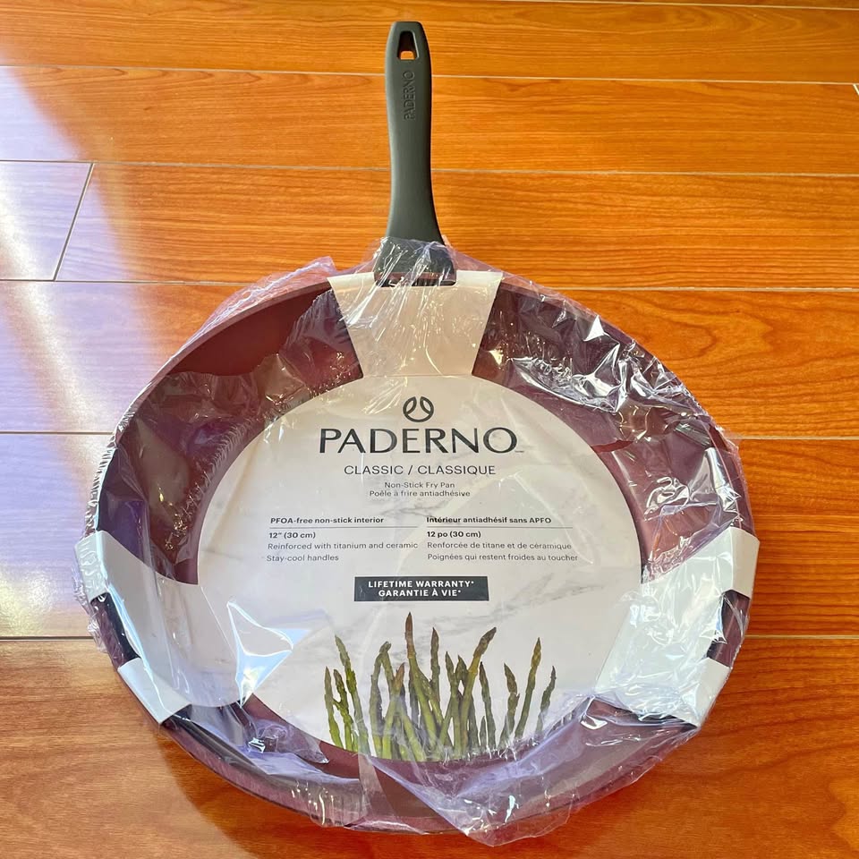 PADERNO 12” Non-Stick Frying Pan, Maroon