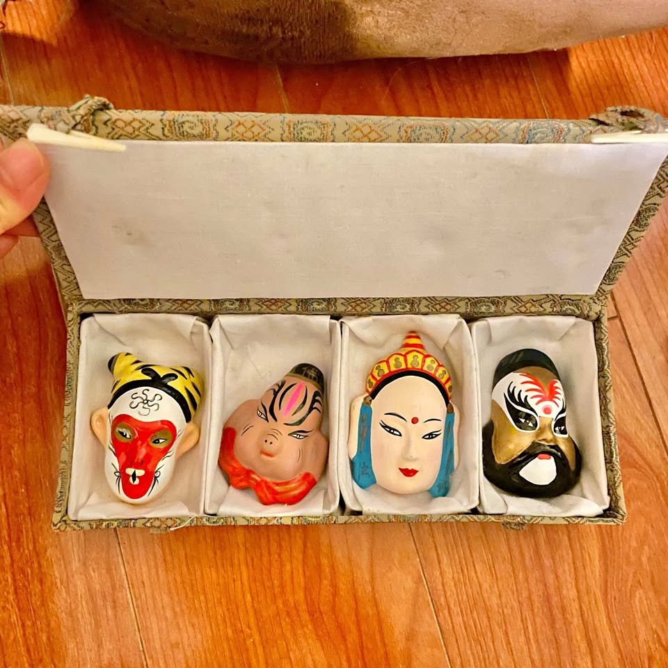 Set of 4 Beijing Opera Mask Miniature