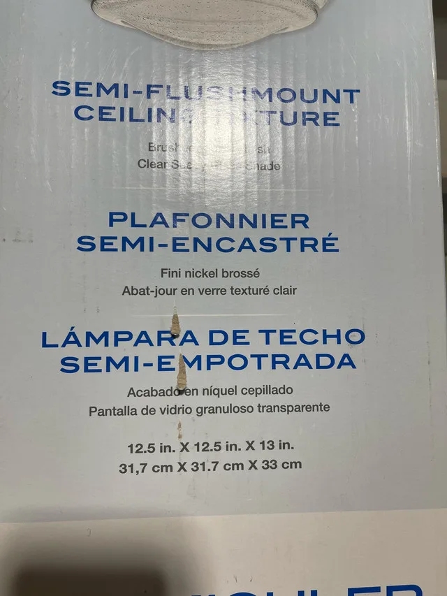 Semi flushmount ceiling light brushed nickel new image indicator(3)