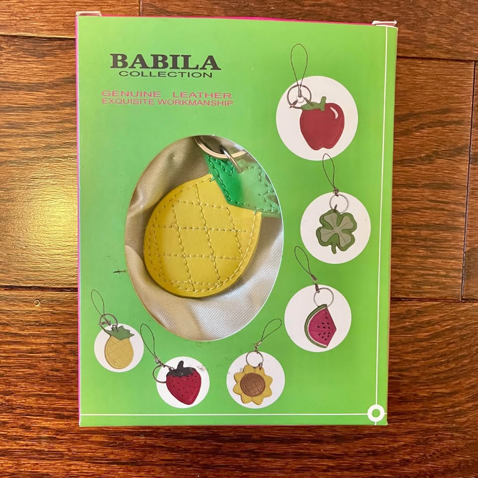 Genuine Leather Pineapple Bag Charm - photo 4