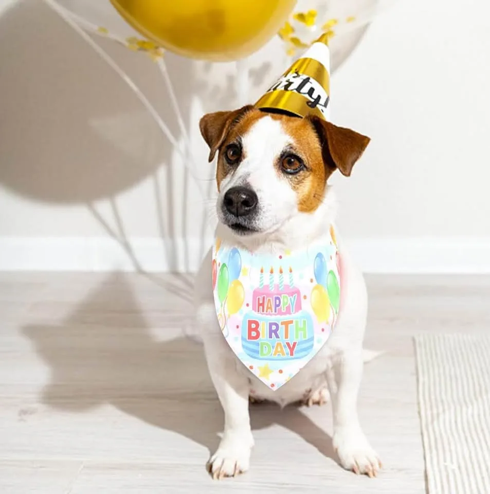 9 Pack Colorful Holiday Dog Bandanas Set image indicator(6)