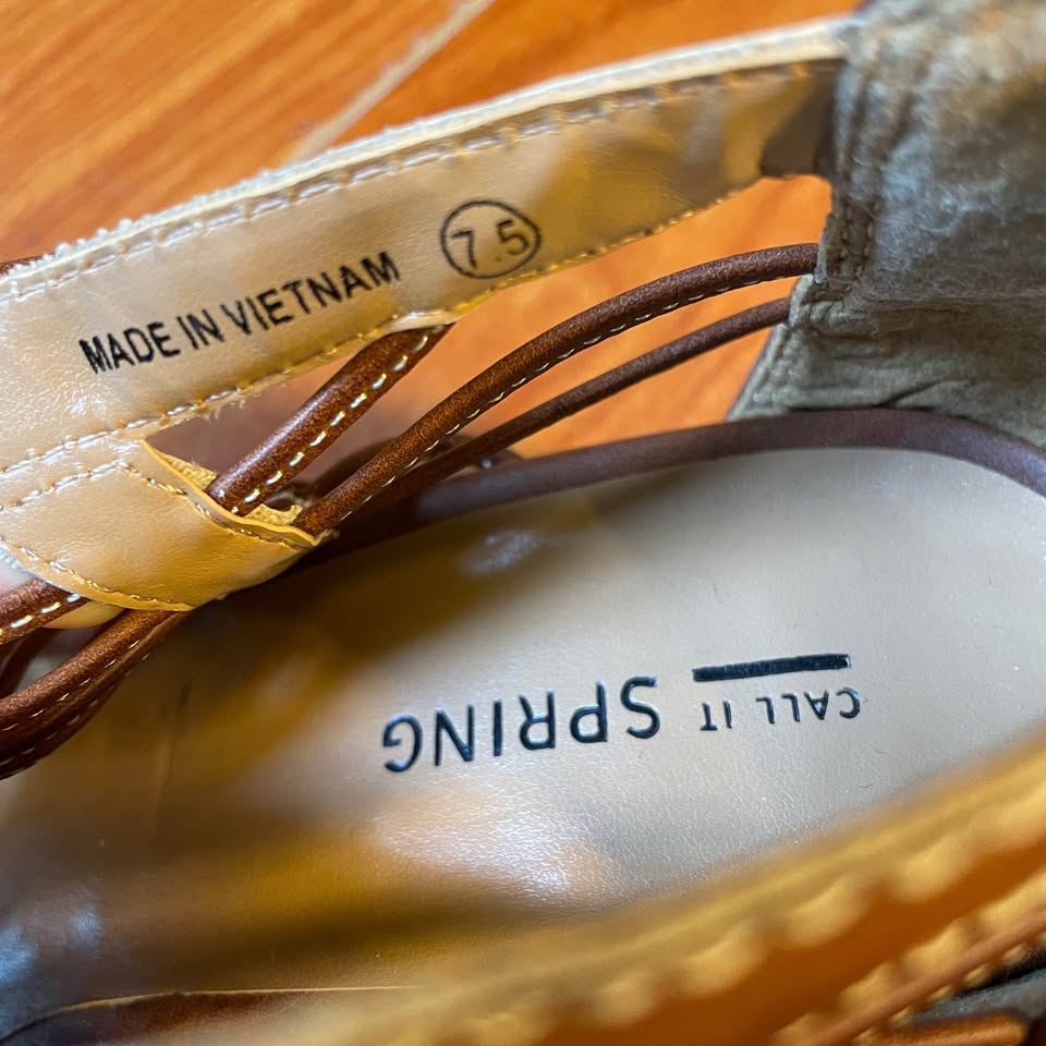 US7.5 Tan Lace-Up Boots Sandals - photo 5