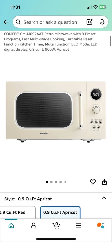 Beige Microwave - great for small apt - photo 4