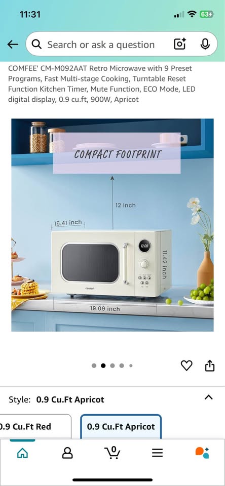Beige Microwave - great for small apt - photo 5