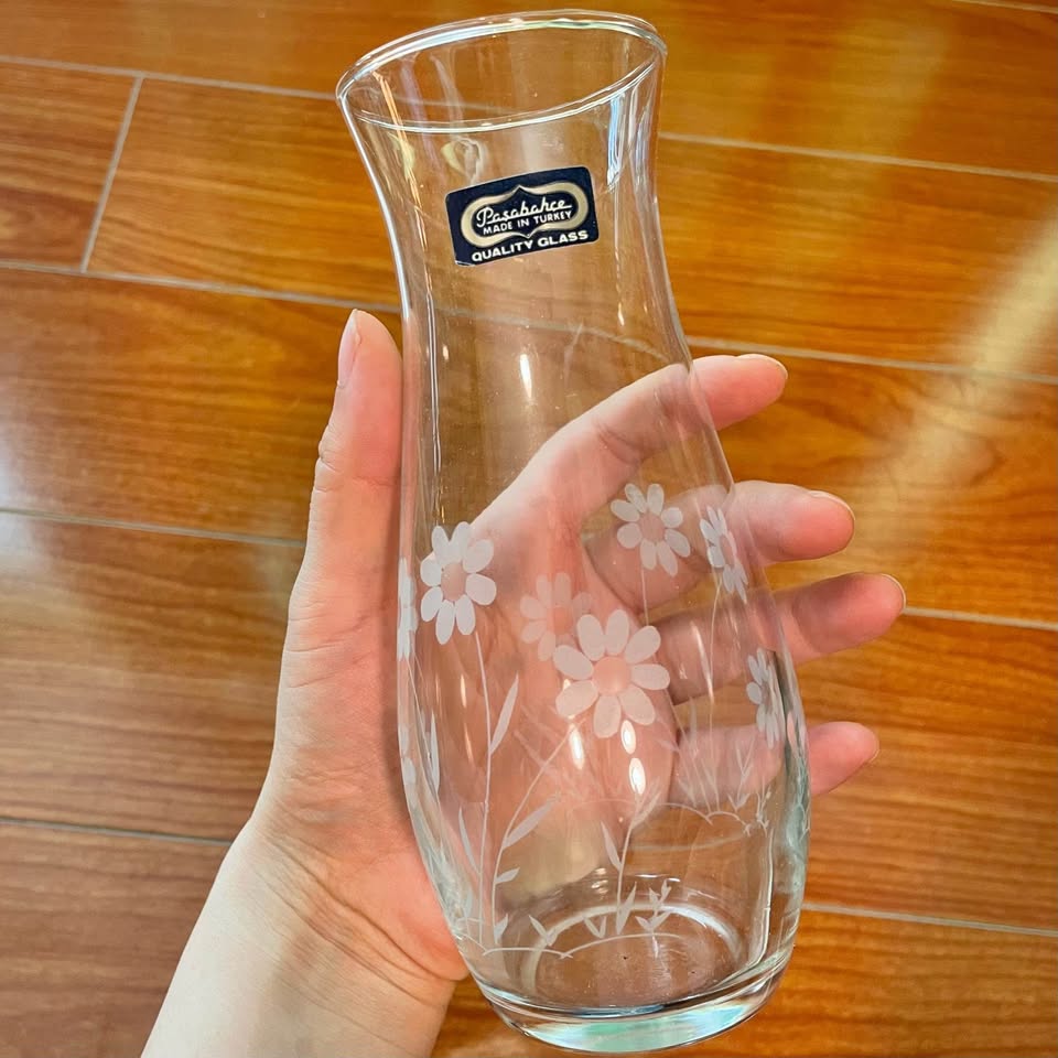 7” HAND-CUT CRYSTAL VASE with Floral Design - photo 2