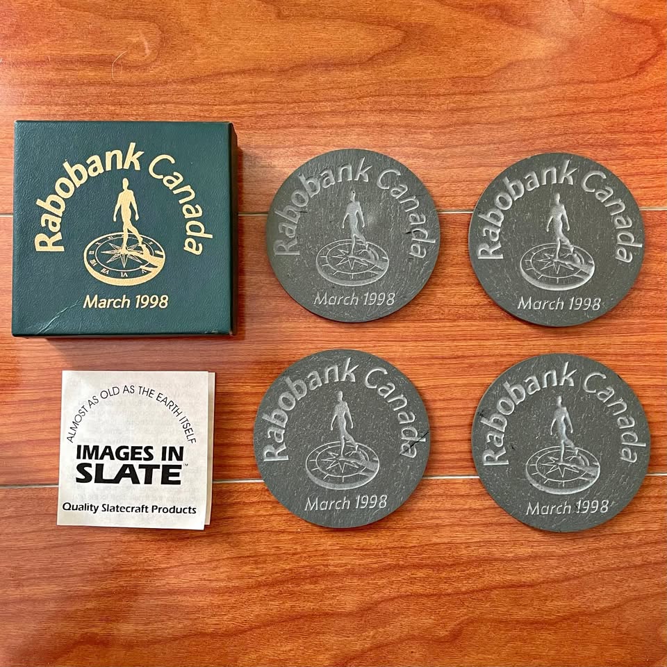 Vintage Slate Coasters, Set of 4 (March 1998)